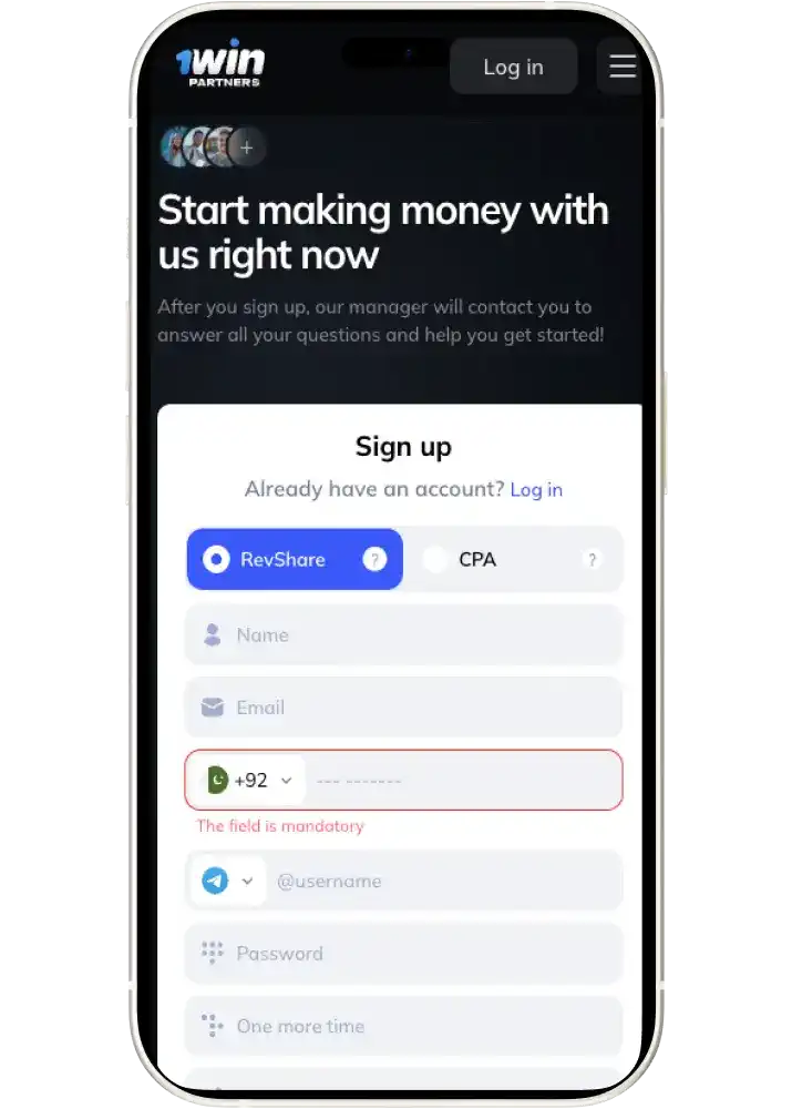 1win Affiliate Program users