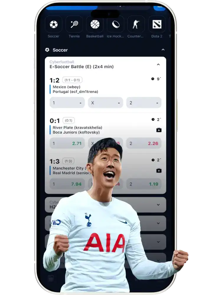 1win app betting options
