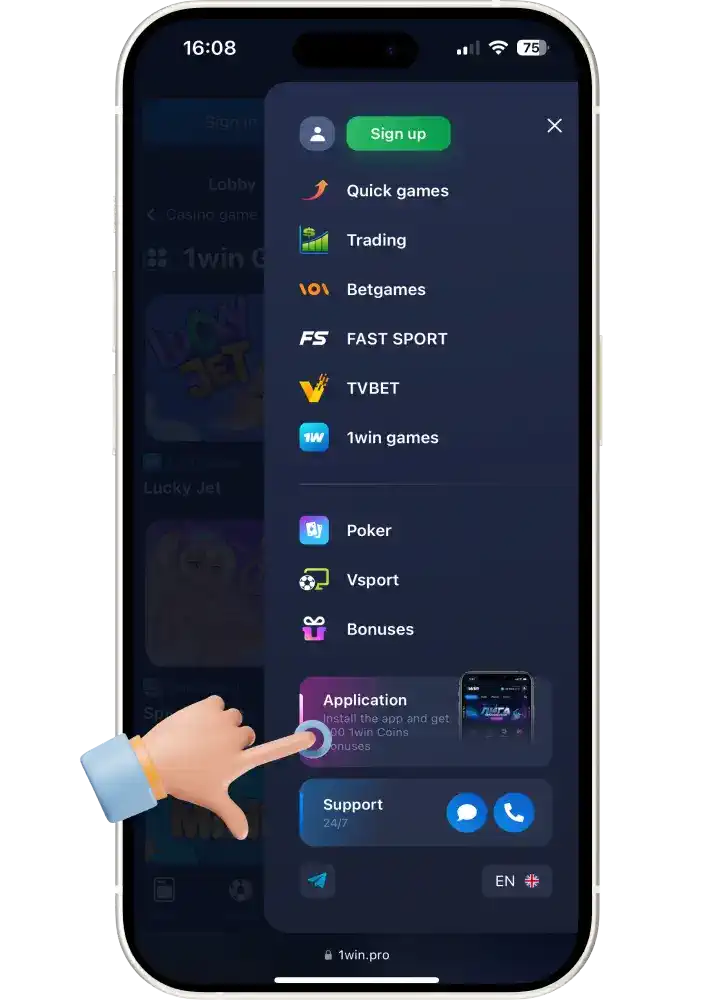 Download 1win app and get bonuses