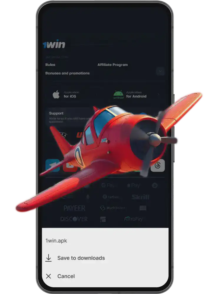 Get 1win Aviator game on Android