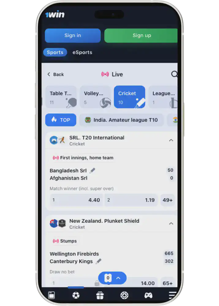Place your first cricket bet