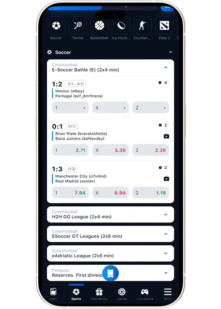 Place 1win bets on sports